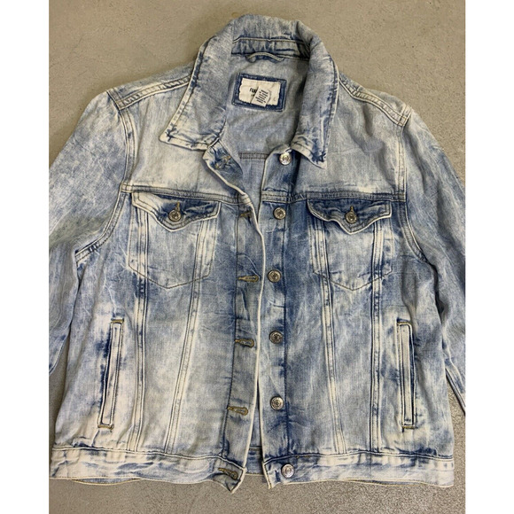 Forever 21 Los Angeles Jean Jacket Womens Medium Light Wash Denim Coat Jacket - Picture 3 of 8